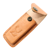 The Bone Edge Camel Brown Leather Pocketknife Sheath w/Belt Loop 5" SKU P15