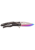 Master USA Spring Assisted Knife Rainbow Blade SKU MU-A108RB