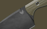 Benchmade Station Knife Fixed Blade w/Sheath Black CPM 154 Stainless-Steel Blade/OD Green & Black G10 Handle SKU 4010BK-01