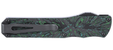 Columbia River Twist Tighe Compact Auto OTF Knife Stonewash MagnaCut Stainless Steel Blade/Green & Black Carbon Fiber Handle SKU CRKT A1100