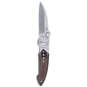 Columbia River Walker Blade Lock Knife Satin Finish 14C28N Stainless Steel Blade/Brown & Black G10 Handle SKU CRKT 4200