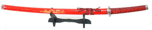 40" Red Dragon Samurai Katana Sword with Stand SKU 2202D