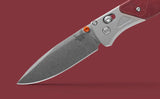 Benchmade Bugout AXIS Lock Knife Stonewash CPM S90V Steel Blade/Gray Aluminum & Redstone Richlite handle SKU 535-09
