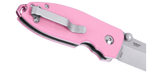 Columbia River Squid Button Lock Knife 14C28N Stainless Steel Blade/Rose Quartz G10 Handle SKU CRKT 2474P