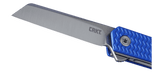 Columbia River Richard Rogers CEO Microflipper Knife Sandvik 12C27 Stainless Steel Blade/Blue Alum. Handle with SS Liners SKU CRKT 7083