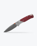 Benchmade Bugout AXIS Lock Knife Stonewash CPM S90V Steel Blade/Gray Aluminum & Redstone Richlite handle SKU 535-09