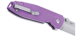 Columbia River Squid XM Button Lock Knife Stonewash D2 Tool Steel Blade/Violet G10 Handle SKU CRKT 2495P