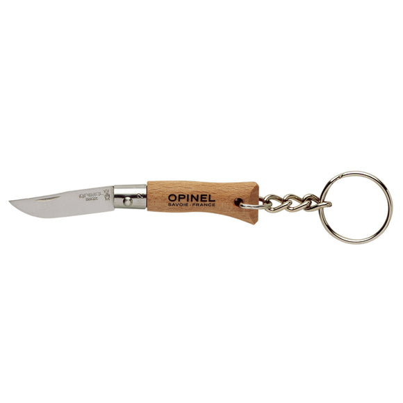 Opinel No.2 Folding Keyring Knife Beechwood SKU 000065
