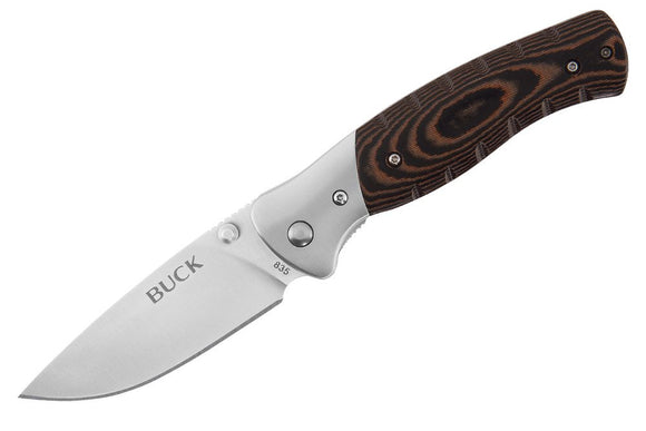 Buck Small Folding Selkirk Knife Micarta SKU 0835BRS-B