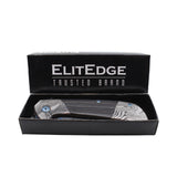 ElitEdge Titanium & Damascus Folding Knife SKU 10A54BLD