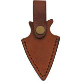 Full Tang Triangular Push Dagger w/Leather Sheath 3.5" Overall Satin Finish Stainless-Steel Blade/Black Pakkawood Handle SKU: 203091-BK