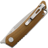 S-TEC Sandvik Stainless Steel Folding Knife w/ G10 HDL SKU TS501BR
