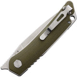 S-TEC Sandvik Stainless Steel Folding Knife w/ G10 HDL SKU TS501GN