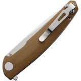 S-TEC Sandvik Stainless Steel Folding Knife w/ G10 HDL SKU TS500BR