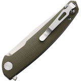 S-TEC Sandvik Stainless Steel Folding Knife w/ G10 HDL SKU TS500GN