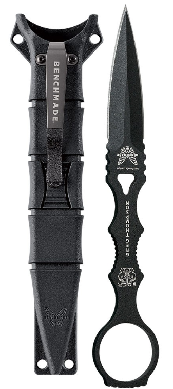 BENCHMADE SOCP Dagger Fixed Blade With Sheath SKU 176BK