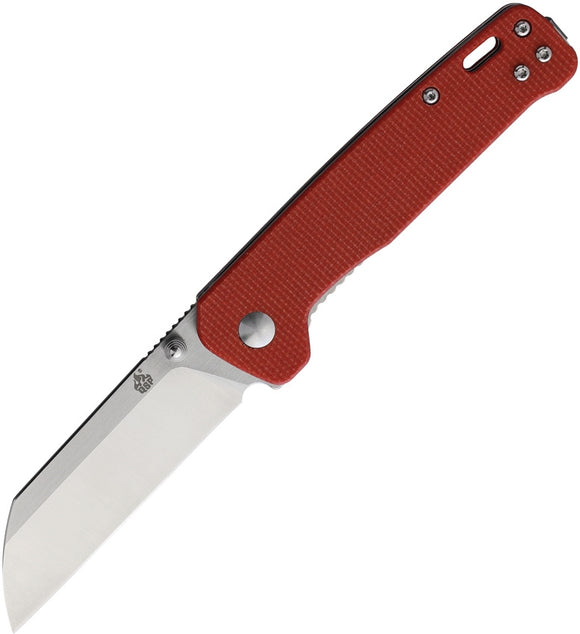 QSP Penguin Liner Lock Knife Red Micarta SKU QS130D