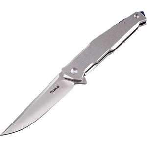 Ruike Beta Plus Frame Lock Knife 14C28N Stainless-Steel Blade/Stonewash 3Cr14N SS Handle SKU RKEP108SF
