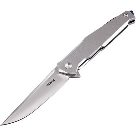 Ruike Beta Plus Frame Lock Knife 14C28N Stainless-Steel Blade/Stonewash 3Cr14N SS Handle SKU RKEP108SF