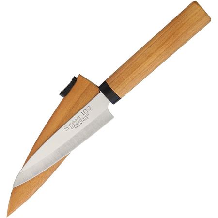 Kanetsune 075 ST-100 Fruit Knife with Wild Cherry Wooden Handle SKU KC075