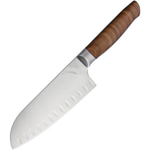 Ferrum RS0700 7 Inch Reserve Santoku Stainless Blade Knife with Reclaimed Hardwood Handle SKU FERS0700