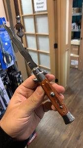 Milano Automatic Kriss Blade Knife Wood Handle SKU AFK2409SWD