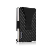 Carbon Fiber Texture RFID blocking Minimalist Slim Aluminum Wallets