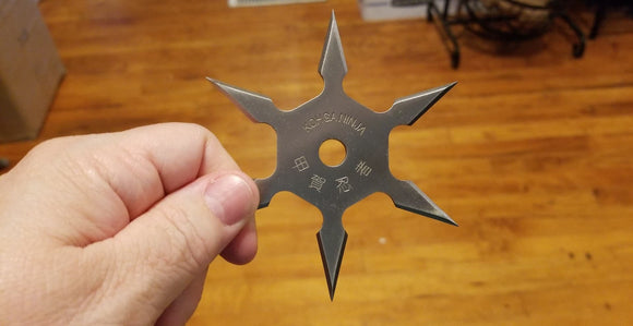 4 Inch 6 Point Throwing Star With Pouch SKU TS-14S