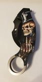 Skull With Top Hat Automatic Karambit Knife SKU 201SKM
