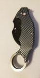 Carbon Fiber Look Handle Automatic Karambit Knife SKU 201CF