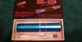 S&D Leopard Flashlight Stun Gun Blue Aluminum Alloy SKU SD-328