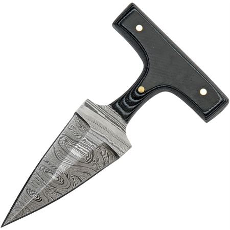 Damascus Push Dagger Micarta Handle comes with Sheath SKU DM-1317BK