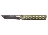 Gerber Ayako Frame Lock Knife Green Aluminum SKU 30-001690