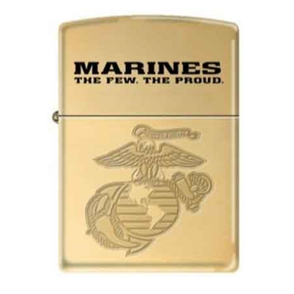 Zippo Marine Corps Armor Heavy Walled Solid Brass SKU 853457