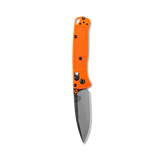 Benchmade Mini Bugout Axis Folding Knife Drop Point CPM-S30V Steel Blade/Orange Grivory Handle Knife SKU 533