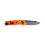 Benchmade Mini Bugout Axis Folding Knife Drop Point CPM-S30V Steel Blade/Orange Grivory Handle Knife SKU 533