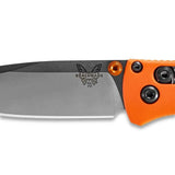 Benchmade Mini Bugout Axis Folding Knife Drop Point CPM-S30V Steel Blade/Orange Grivory Handle Knife SKU 533