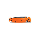 Benchmade Mini Bugout Axis Folding Knife Drop Point CPM-S30V Steel Blade/Orange Grivory Handle Knife SKU 533