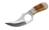 Short Full Tang Skinner Knife w/Leather Sheath Stainless-Steel Blade/Bone Handle SKU 202989-BOSKU: 202989-BO