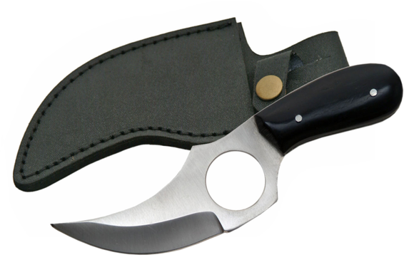 Short Full Tang Skinner Knife w/Leather Sheath 5.75