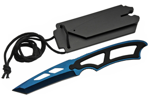 SZCO 7.5" BLUE NECK KNIFE SKU: 211430-BL