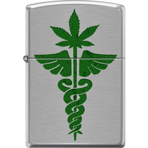 Zippo Medical Symbol & Pot Leaf SKU 854430