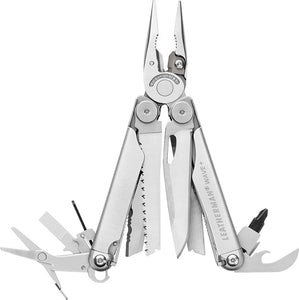 Leatherman Wave Plus Full-Size Multi-Tool, Stainless, Black Nylon Sheath SKU 832531