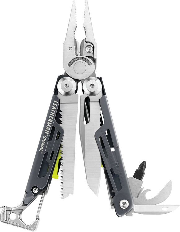 Leatherman Signal Full-Size (19 in 1) Multi-Tool, Granite Gray, Nylon Sheath SKU 832735