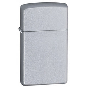 Zippo Plain Satin Chrome-Slim SKU 850020