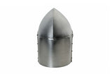 Silver Crusader Helmet Carbon Steel w/Brass Cross SKU 910974-SL"
