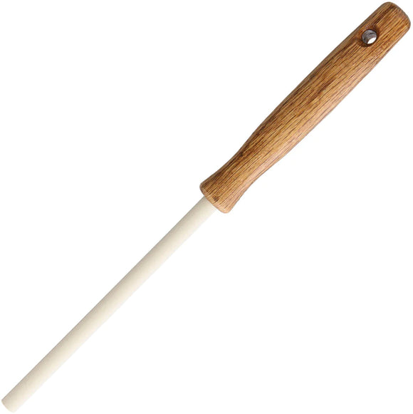 Arkansas Sharpeners 47 Ceramic Sharpening Stick with Brown Oak Handle SKU AC47