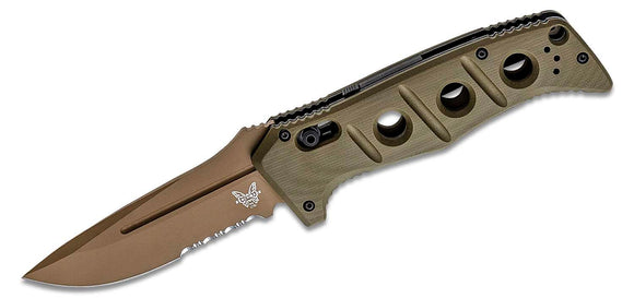 Benchmade Shane Sibert Adamas Automatic Knife Olive G-10 SKU 2750SFE-2
