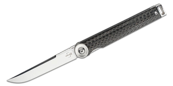 Boker Plus Kaiza Liner Lock Knife Black Carbon Fiber SKU 01BO383