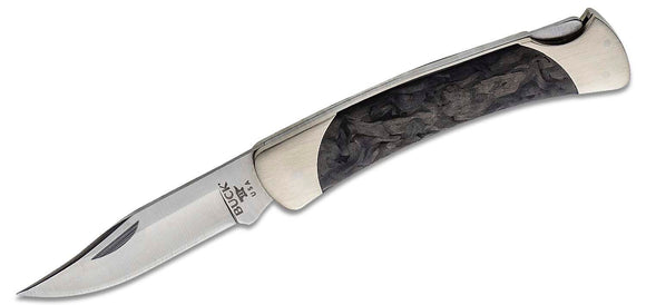 Buck 55 Marble Carbon Fiber Folding Knife SKU 0055CFSLE-B